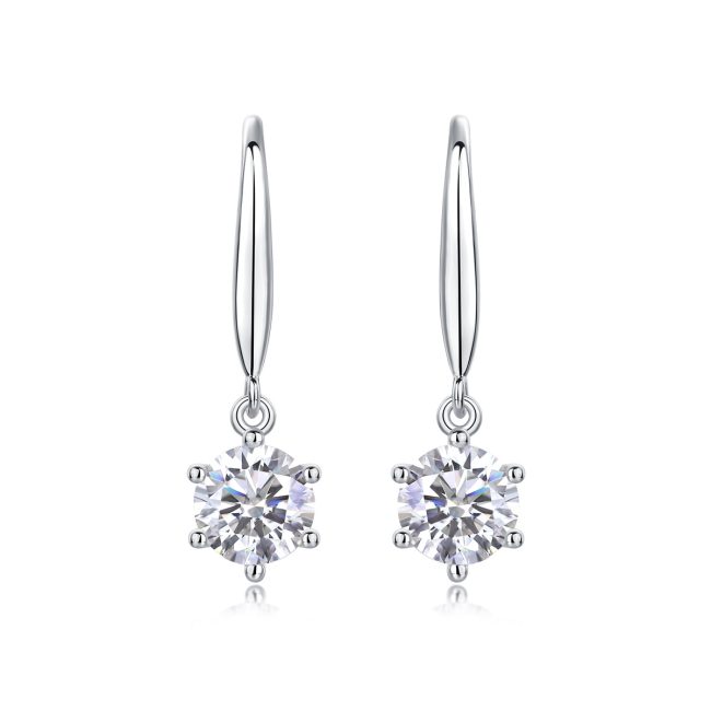 Starburst Diamond Leverback Drop Earrings