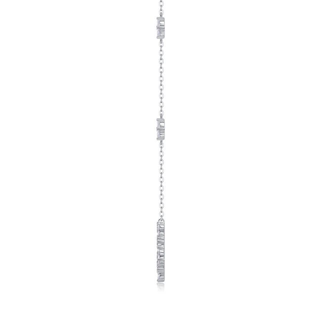 925 Sterling Silver Halo Pendant Necklace - Image 6