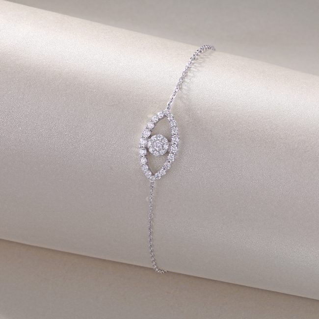 Sterling Silver Greek Eye Bracelet - Image 4