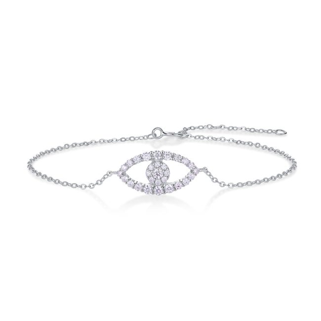 Sterling Silver Greek Eye Bracelet
