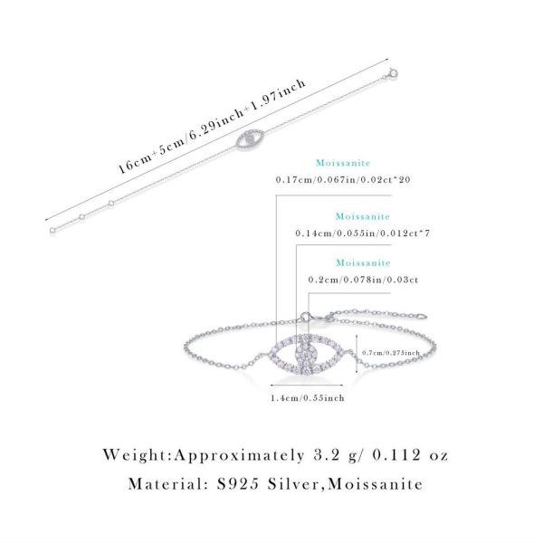 Sterling Silver Greek Eye Bracelet - Image 3