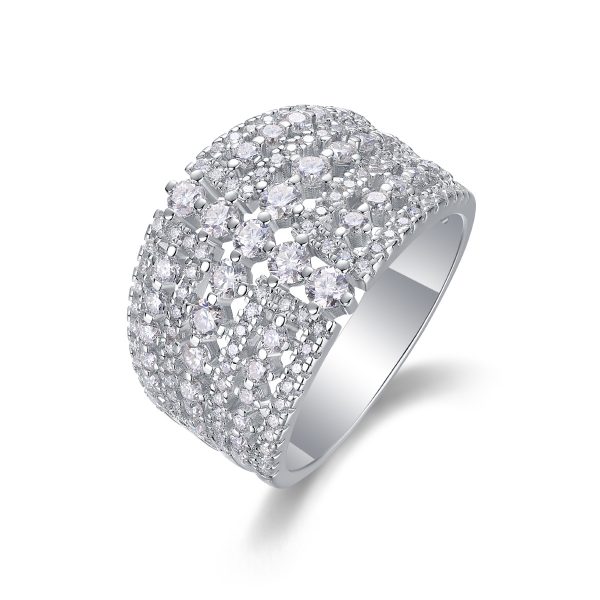 Cluster Ring For Women In 925 Sterling Silver