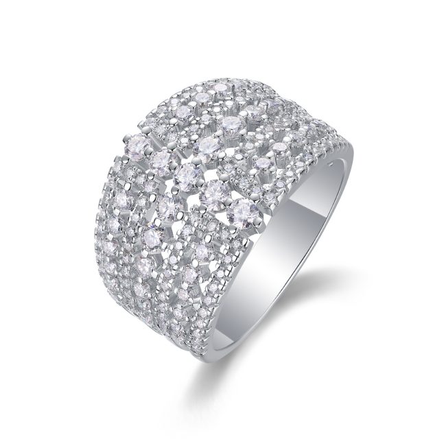 Cluster Ring For Women In 925 Sterling Silver