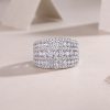 Multirow Cluster Ring For Women In 925 Sterling Silver