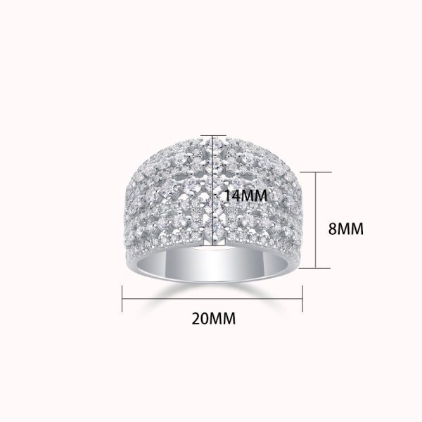 Cluster Ring For Women In 925 Sterling Silver