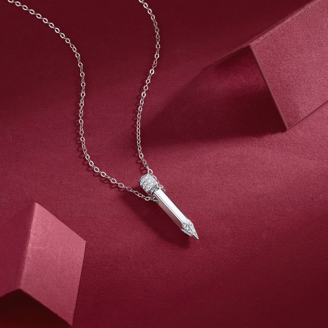 925 Sterling Silver Bullet Pendant Necklace - Image 3