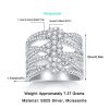 Three Flowers Diamond Ring In 925 Sterling Silver For Women