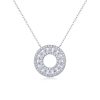 Sterling Silver Diamond Circle Pendant