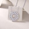 925 Sterling Silver necklace with Diamond Circle Pendant