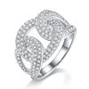 Three Loop Interlocking Ring in Sterling Silver