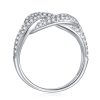 925 Sterling Silver Three Loop Interlocking Ring For Women
