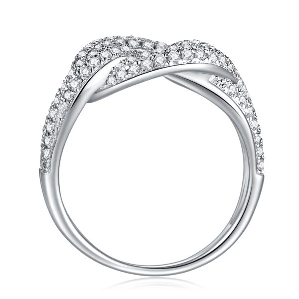 925 Sterling Silver Three Loop Interlocking Ring For Women