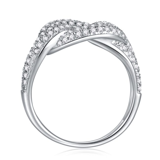 925 Sterling Silver Three Loop Interlocking Ring For Women