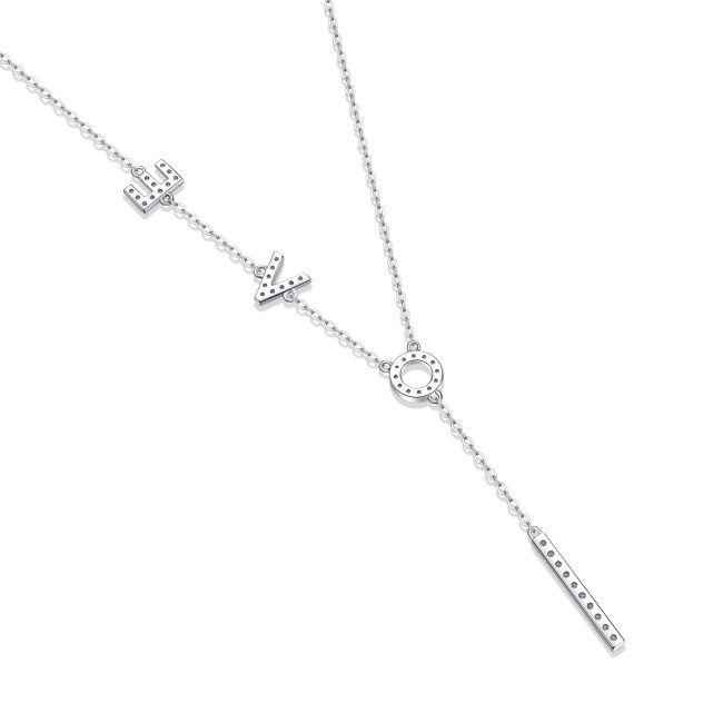 925 Sterling Silver Love Symbol Necklace - Image 4