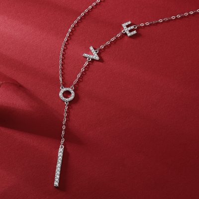 925 Sterling Silver Love Symbol Necklace alternate view