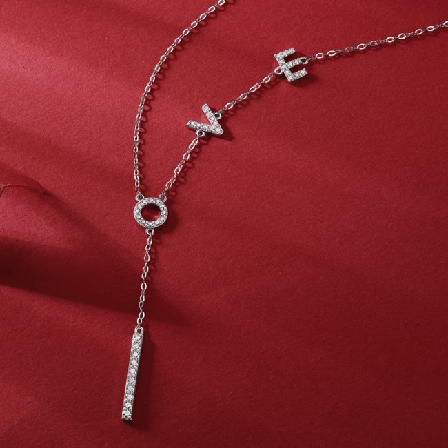 925 Sterling Silver Love Symbol Necklace - Image 2