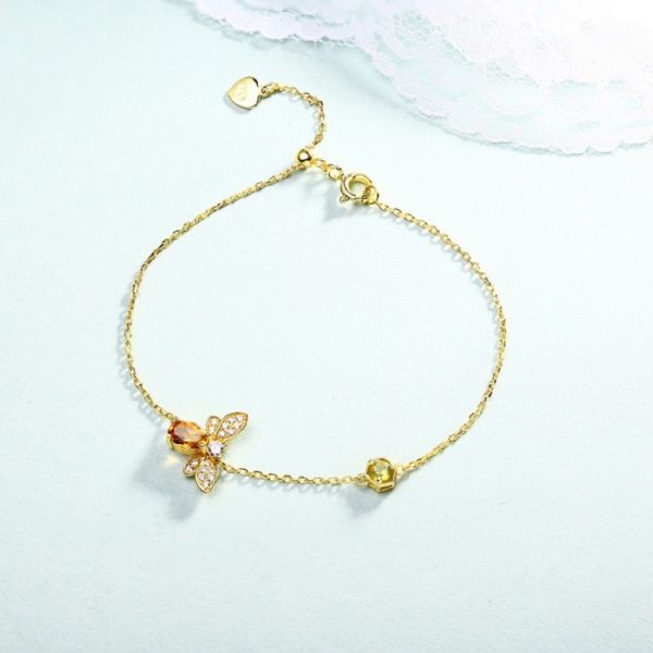 Bee Bracelet Citrine Peridot Sterling Silver - Image 5