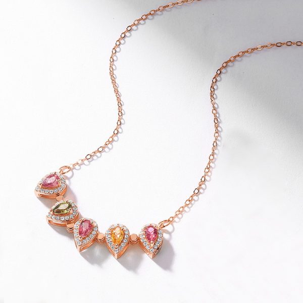 Double use tourmaline pendant s925 silver necklace