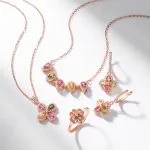 Collar de plata s925 con colgante de turmalina de doble uso