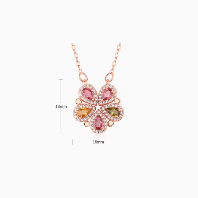 Double use tourmaline pendant s925 silver necklace - Image 6