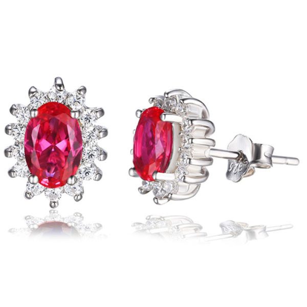 Pomegranate Red Ring Earring Necklace Set - Image 3