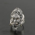 anillo buda acala plata de ley 925 banda de plata patrona