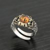 Mens Sterling Silver Ring for Demon Eye