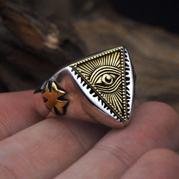 Thai Silver Eye Of Horus Ring For Men - Image 4