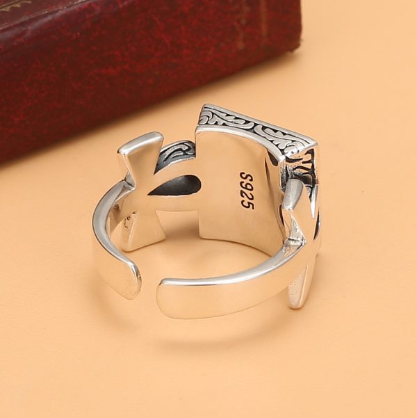 Eye of God Ring Retro Silver Punk Band - Image 3