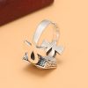 Eye of God Ring Retro Silver Punk Band side Vire