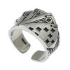 Playing Card Ring Sterling Silver Punk Band