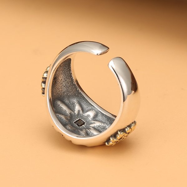 Sterling Silver Lion Ring Animal Band - Image 5