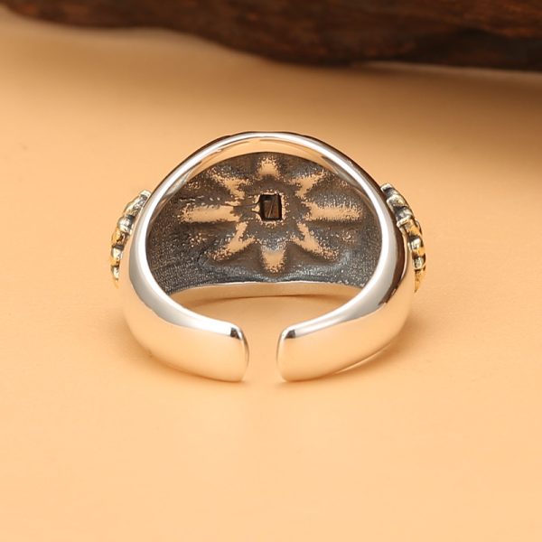 Sterling Silver Lion Ring Animal Band - Image 4