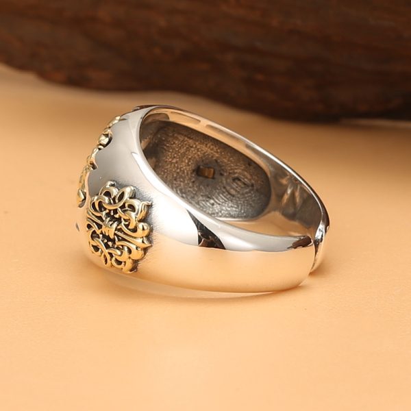 Sterling Silver Lion Ring Animal Band For Men