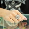 Mens Sterling Silver Ring Of Taotie Ring Brave Troops wear View
