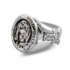 Virgin Mary Ring Retro String Silver