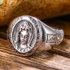 Retro Virgin Mary Sterling Silver Ring for men or women, made of 925 sterling silver