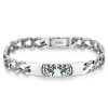 Pulsera de eslabones cubanos de plata de ley 925
