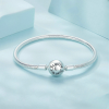 Forever love sterling silver Bracelets for women, made of 925 sterling silver, plated white gold,