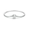 925 Sterling Silver Snake Chain Bracelet With Forever Love Back View Image