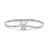 925 Sterling Silver Snake Chain Bracelet With Moonstone Butterfly
