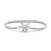 925 Sterling Silver Snake Chain Bracelet With Moonstone Butterfly front view image
