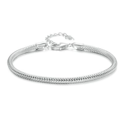 Adjustable Silver Snake Chain Bracelet For Women