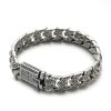 Carved Cuban Bracelet Vintage Thai Silver Bracelet