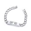 Couple Bracelet Silver Cuban Link Bracelet
