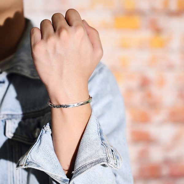 925 Sterling Silver Couple Bracelet with Custom
