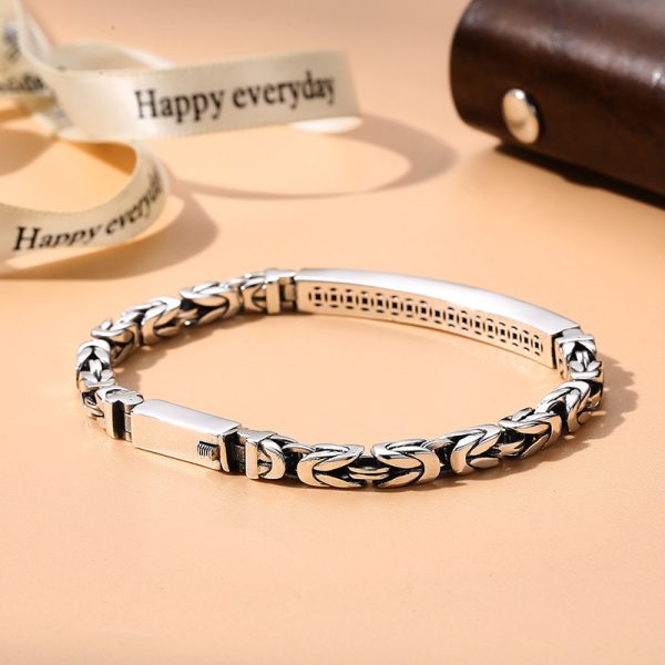 Custom Couple Bracelet In Sterling Silver