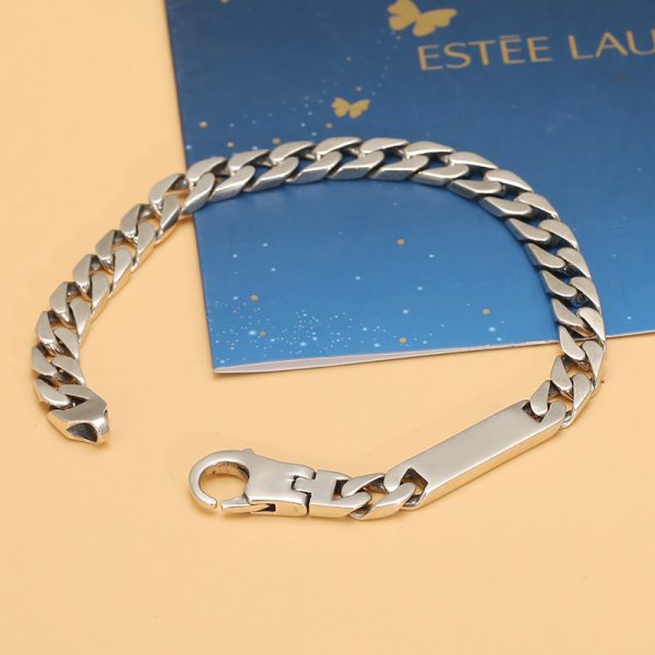 Couple Bracelets Sterling Silver Cuban Bracelet - Image 3