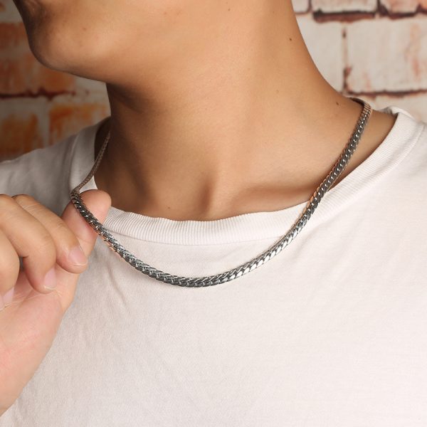 Miami Cuban Link Chain Sterling Silver Necklace - Image 2