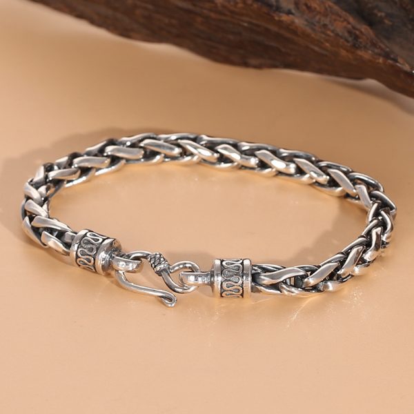 Dragon Bone Bracelet Vintage thai silver bracelet for men, made of 925 sterling silver